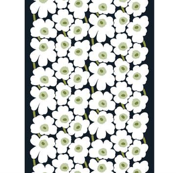 Pieni Unikko stoff bomull - svart-hvit-grønn - Marimekko