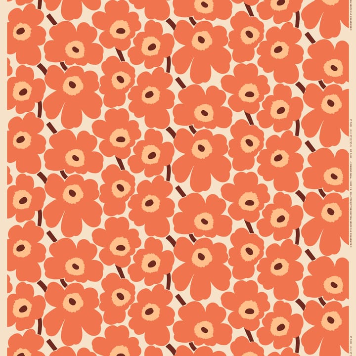 Pieni Unikko tekstil - Beige-oransje-brun - Marimekko