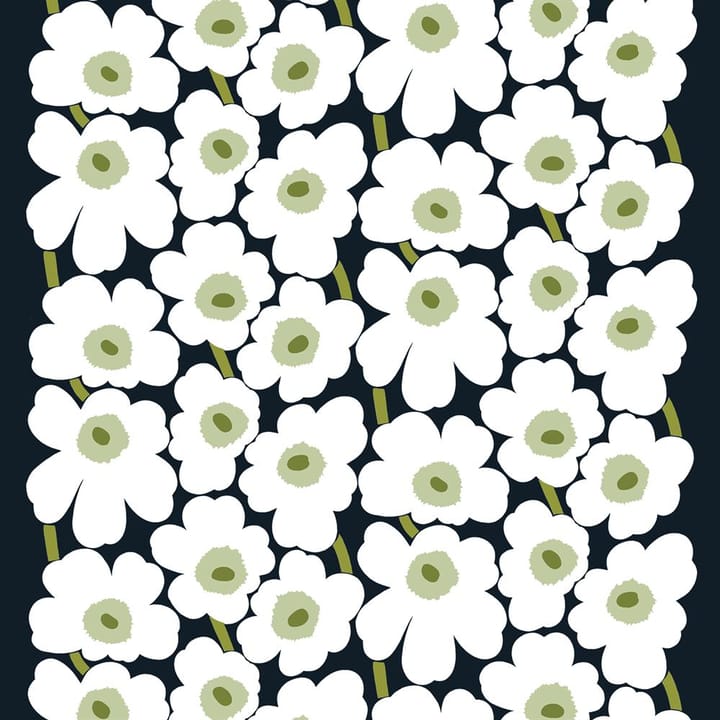 Pieni Unikko tekstil - svart-hvit-grønn - Marimekko