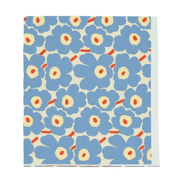Pieni unikko utendørsstoff - Off white-light blue-melon-orange red - Marimekko