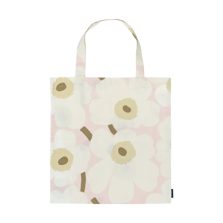 Pieni Unikko veske 44x43 cm - Pink-off white-sand - Marimekko
