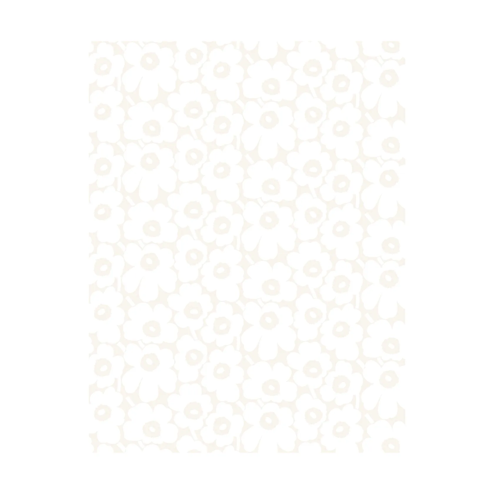 Pieni Unikko voksduk, White Marimekko