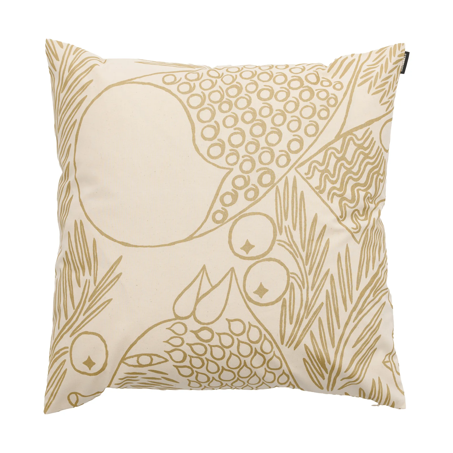 Piirto Ketunmarja putetrekk, Off white-gull, 50x50 cm Marimekko