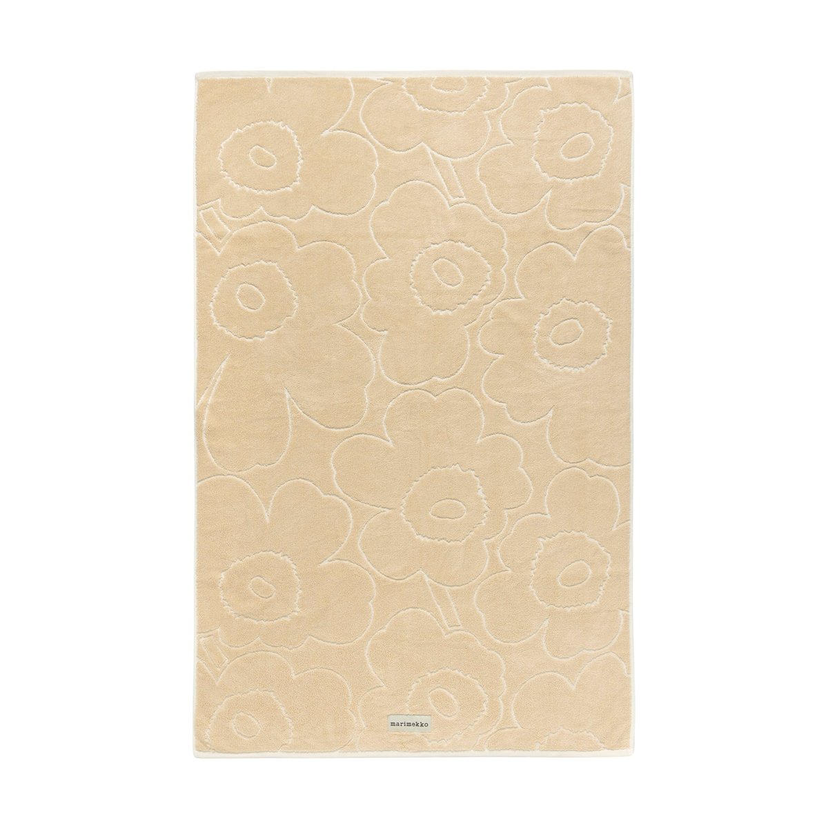 Bilde av Marimekko Piirto Unikko badehåndkle 100x160 cm Beige