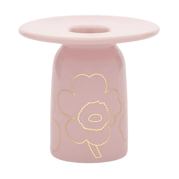 Piirto Unikko lysestake - Pink-gold - Marimekko
