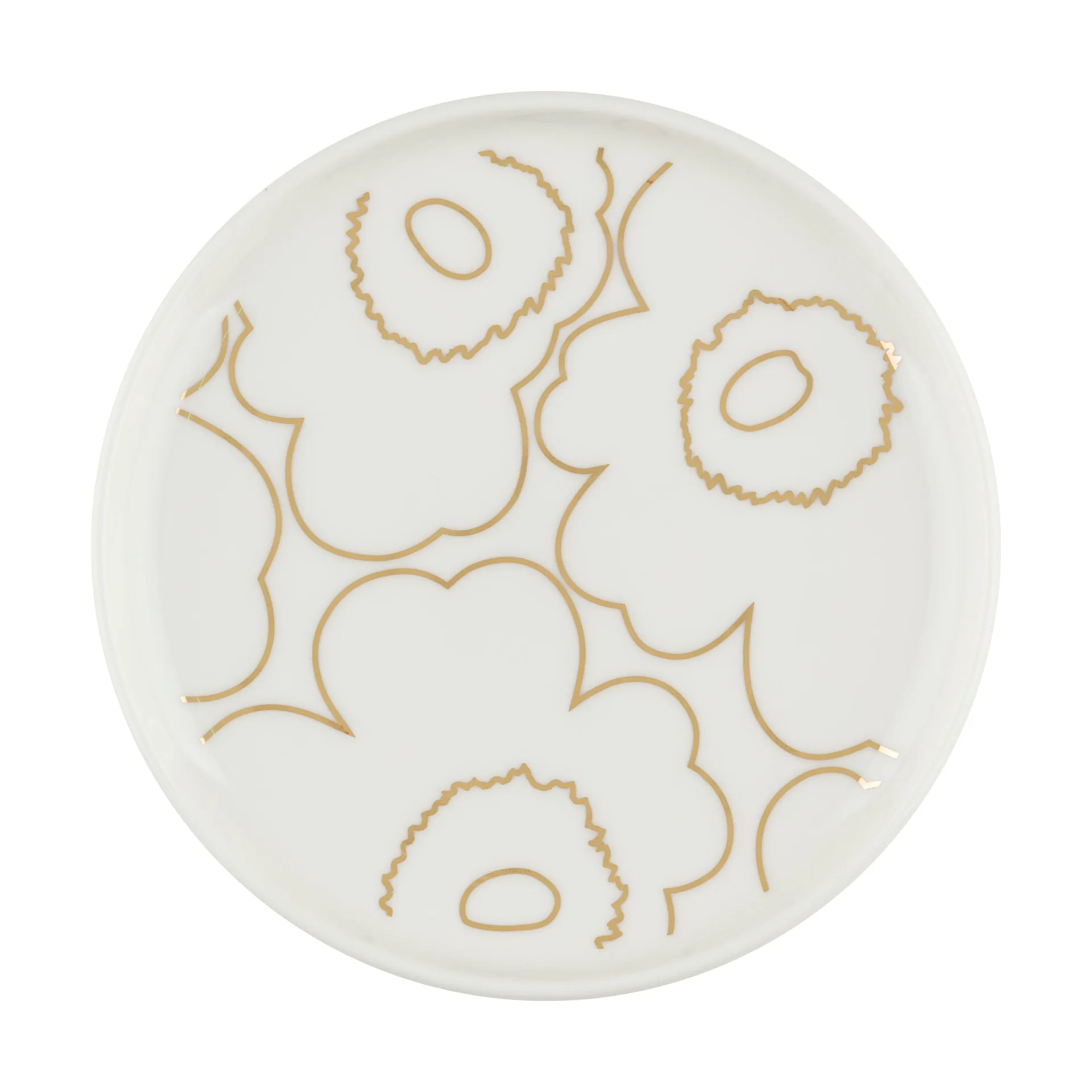 Piirto Unikko Oiva tallerken Ø13,5 cm, White-gold Marimekko