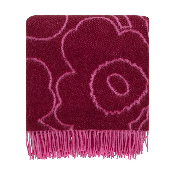 Piirto Unikko pledd 130x170 cm - Burgundy-fuchsia - Marimekko