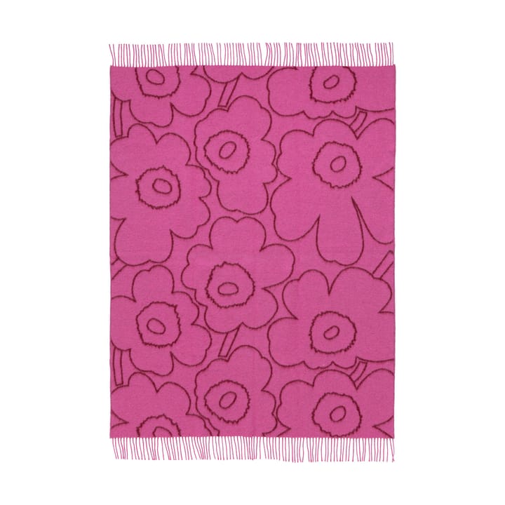 Piirto Unikko pledd 130x170 cm, Burgundy-fuchsia Marimekko