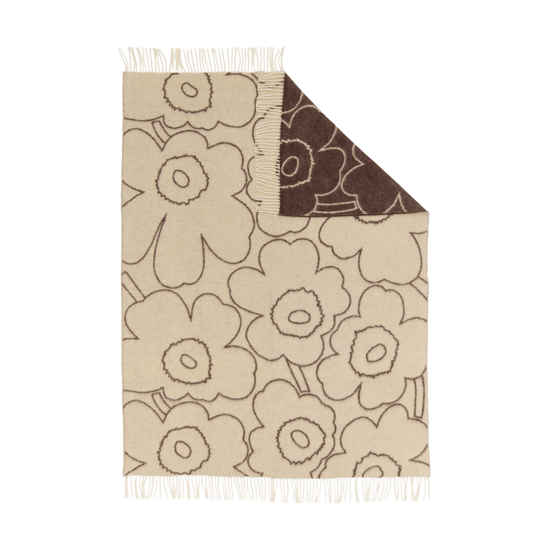 Piirto Unikko pledd 130x170 cm, Off white-muldvarp Marimekko