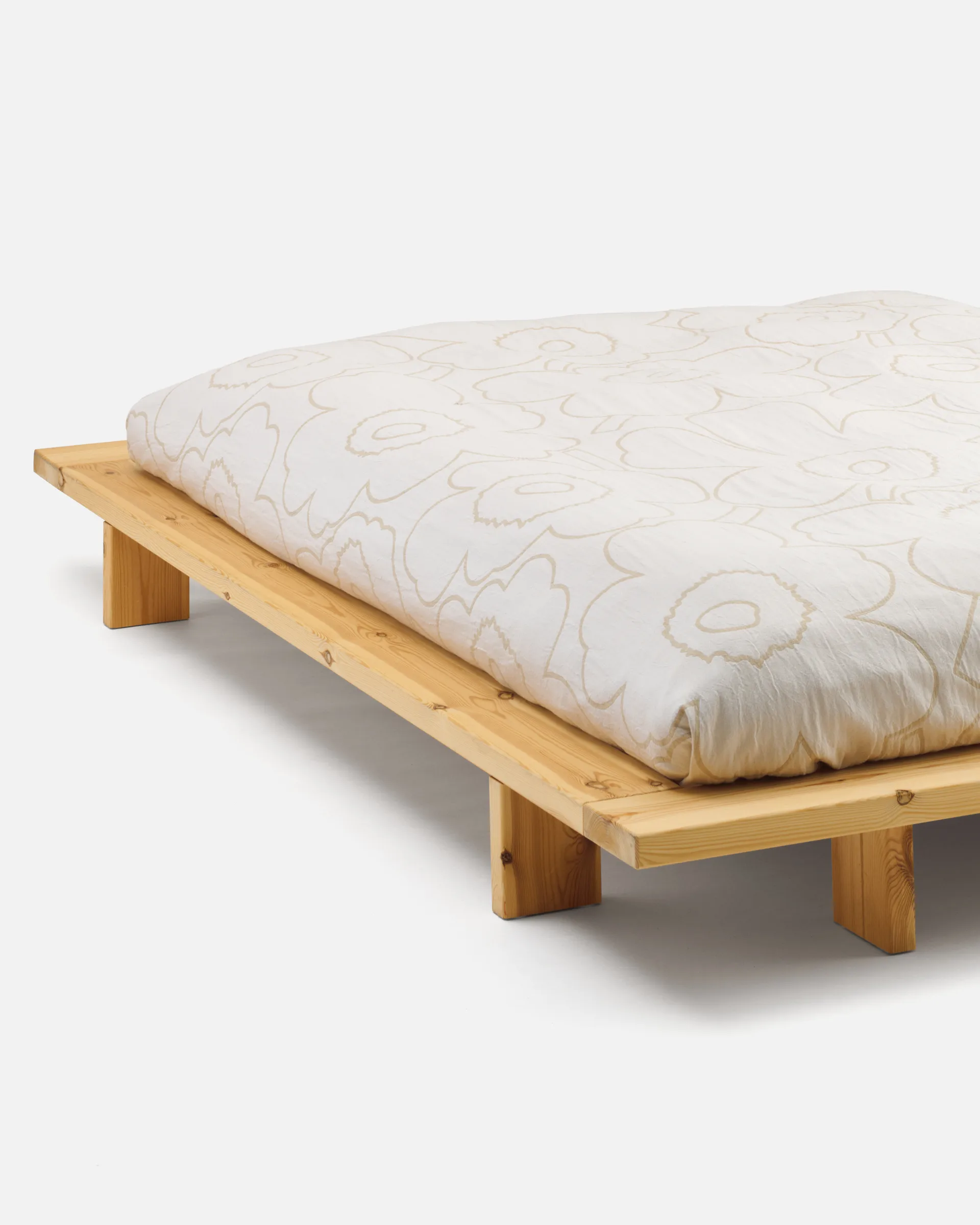 Piirto Unikko sengeteppe 260x260 cm, Ecru Marimekko