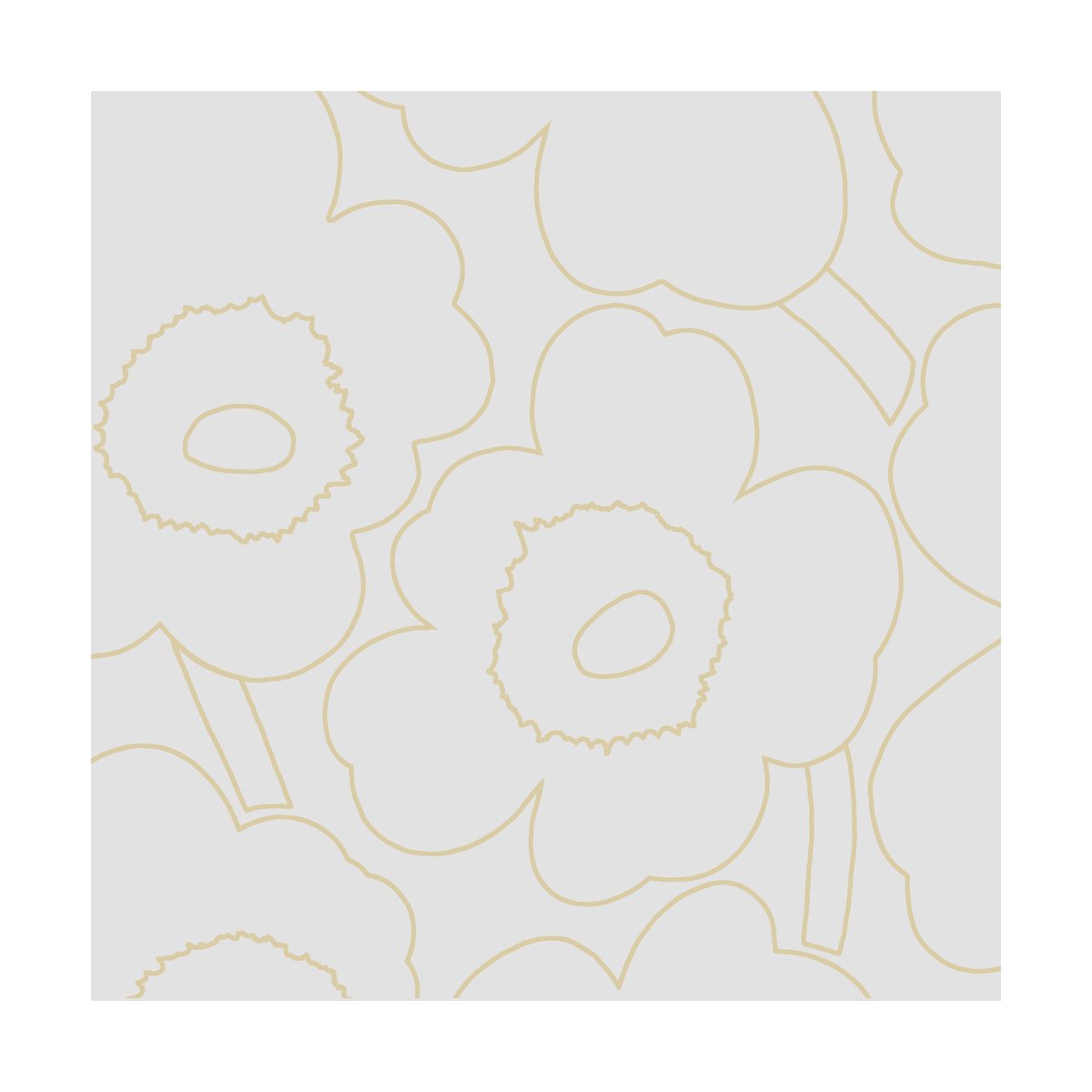 Marimekko Piirto Unikko serviett 33x33 cm 20-pk Cream Gold