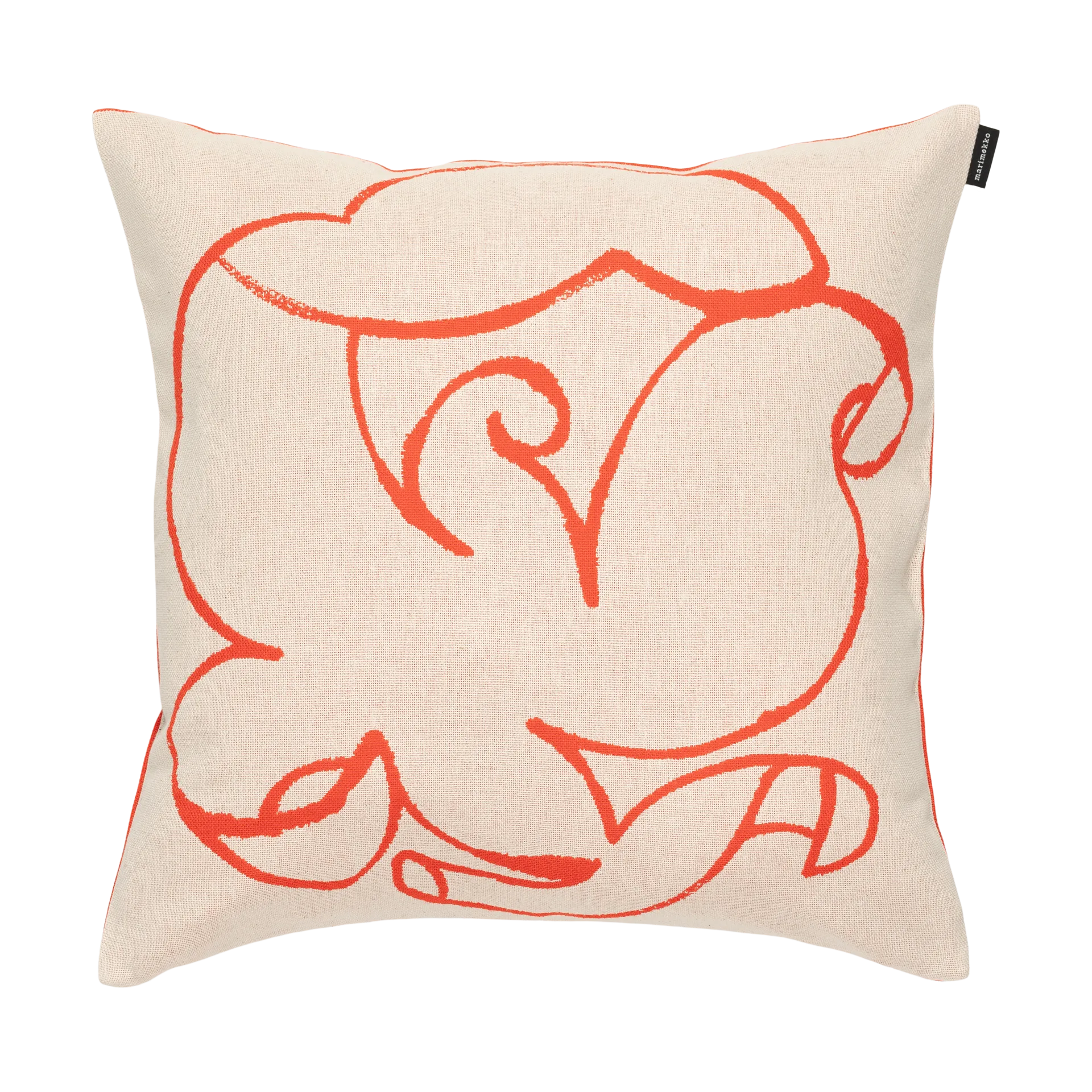 Pistilla putetrekk 46x46 cm, Offwhite- tomato red Marimekko