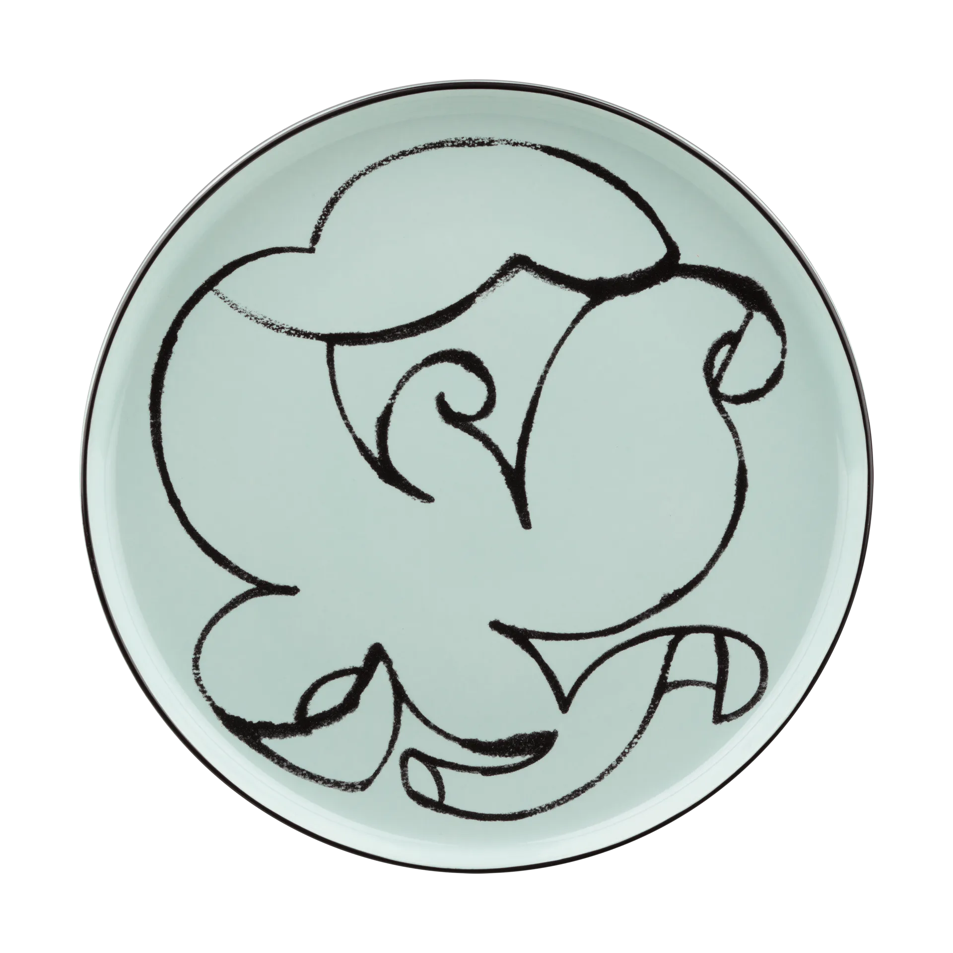 Pistilla tallerken Ø20 cm, Mint-black Marimekko
