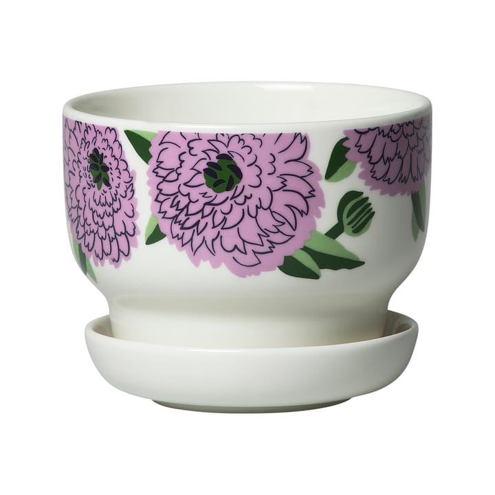 Primavera krukke Ø13,5 cm - Hvit-lilla-grønn - Marimekko