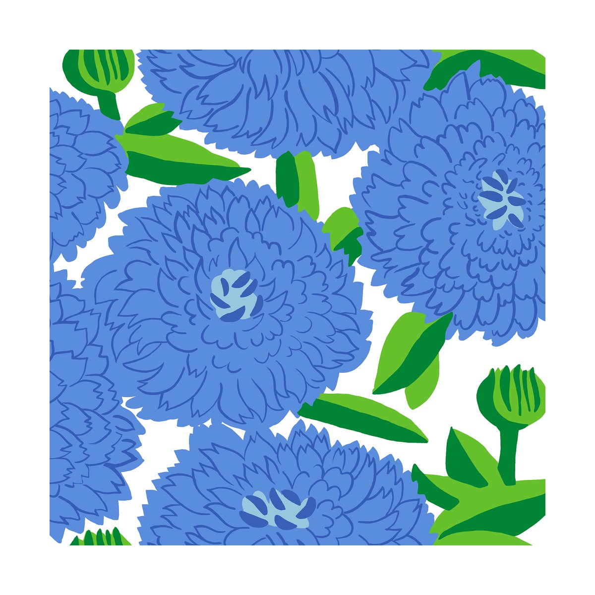 Marimekko Primavera serviett 33 x 33 cm 20-pk Blue