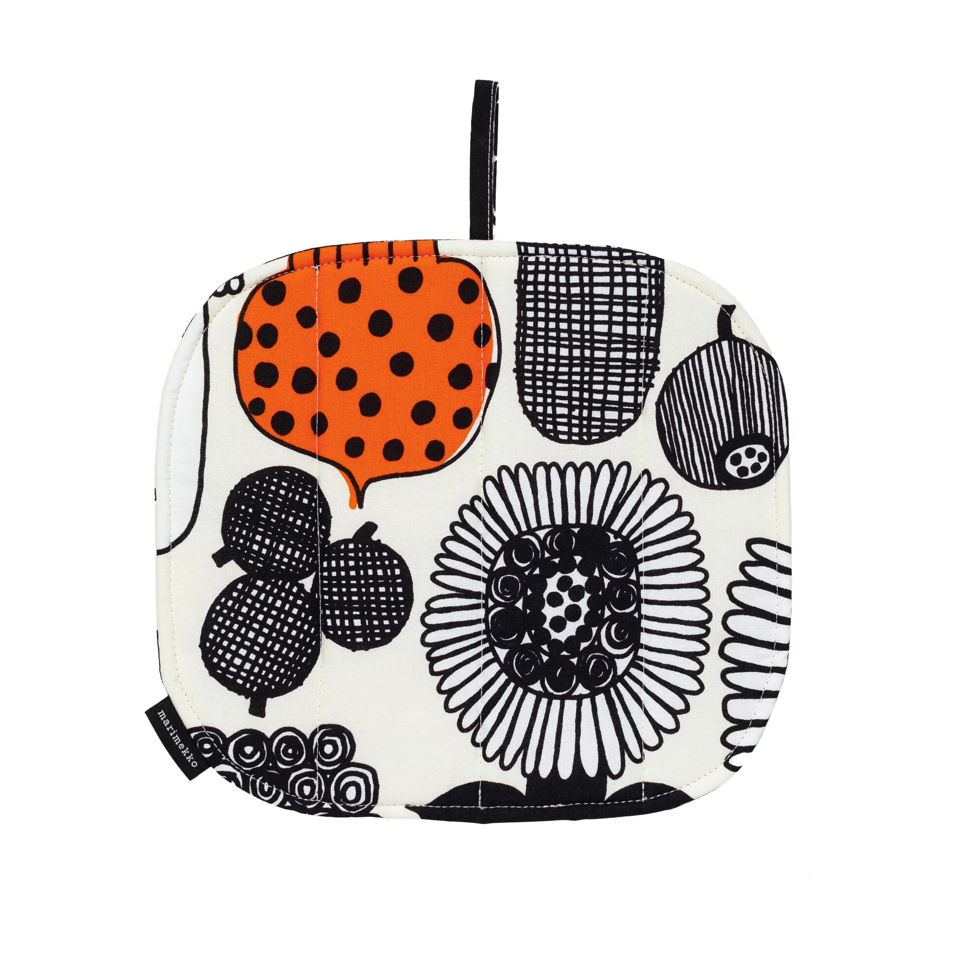 Puutarhurin Parhaat gryteklut, White-black-orange Marimekko