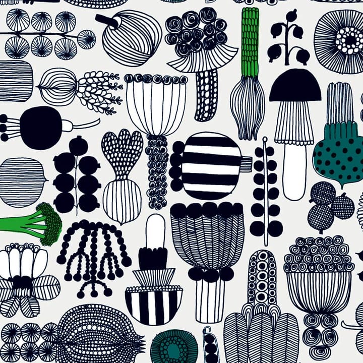 Puutarhurin parhaat voksduk, svart-grønn Marimekko