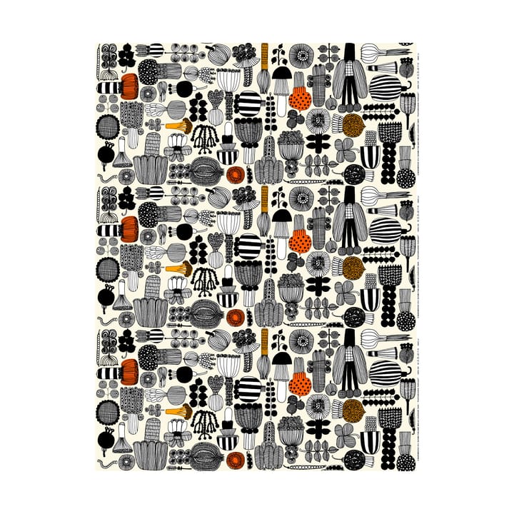 Puutarhurin parhaat voksduk - White-black-orange - Marimekko