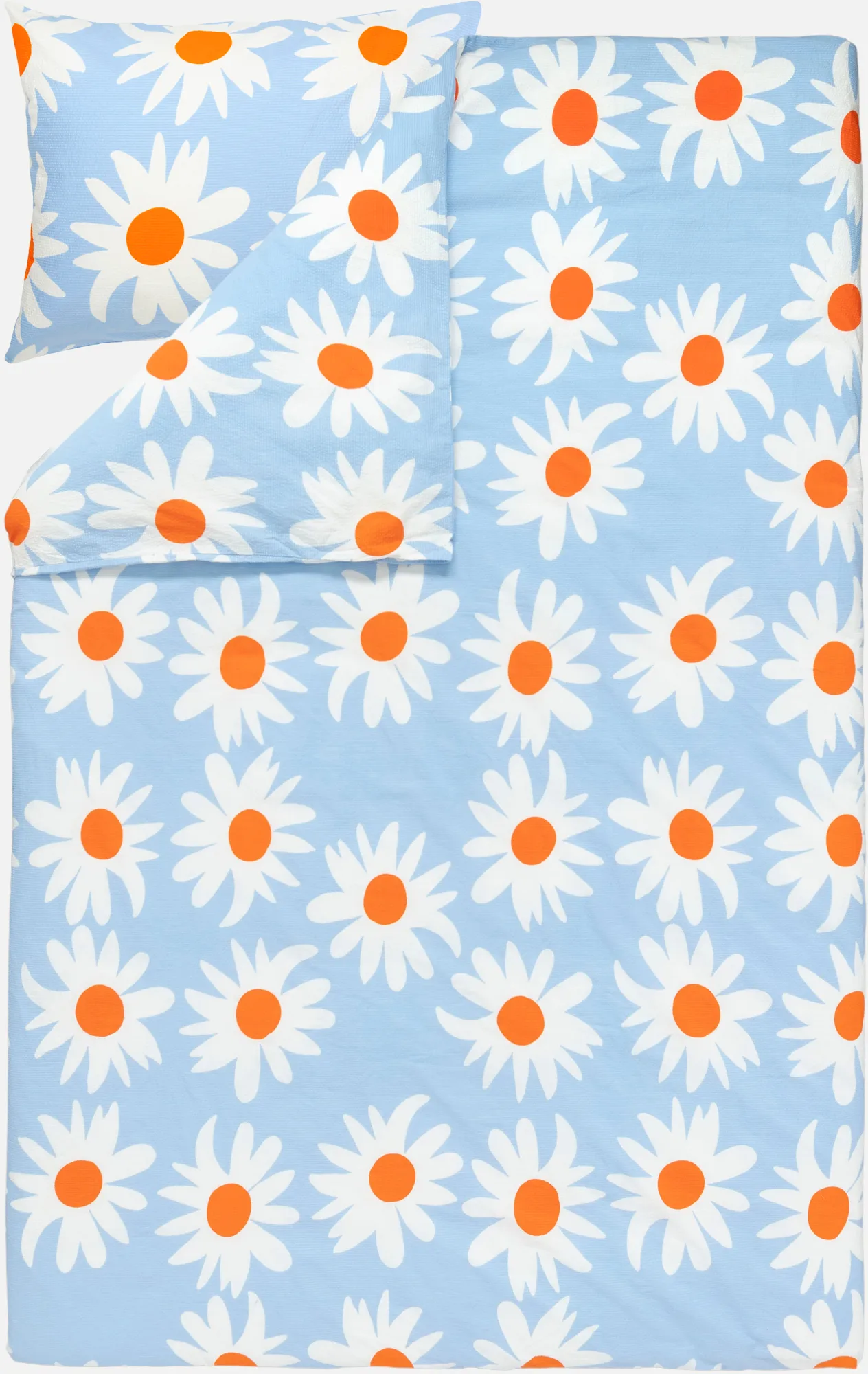 Rakastaa ei rakasta dynetrekk 150x210 cm, Orange-Off-white-light blue Marimekko