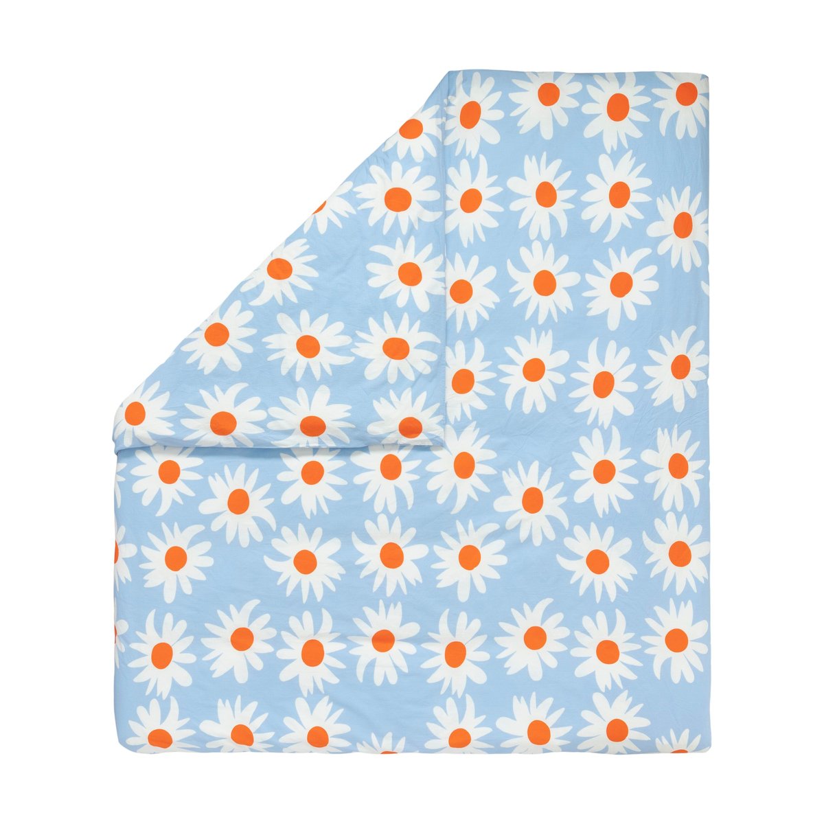 Bilde av Marimekko Rakastaa ei rakasta dynetrekk 240x220 cm Orange-Off-white-light blue