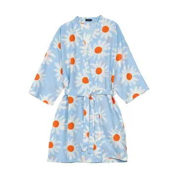 Rakastaa ei rakasta morgenkåpe - Orange-Off-white-light blue - Marimekko
