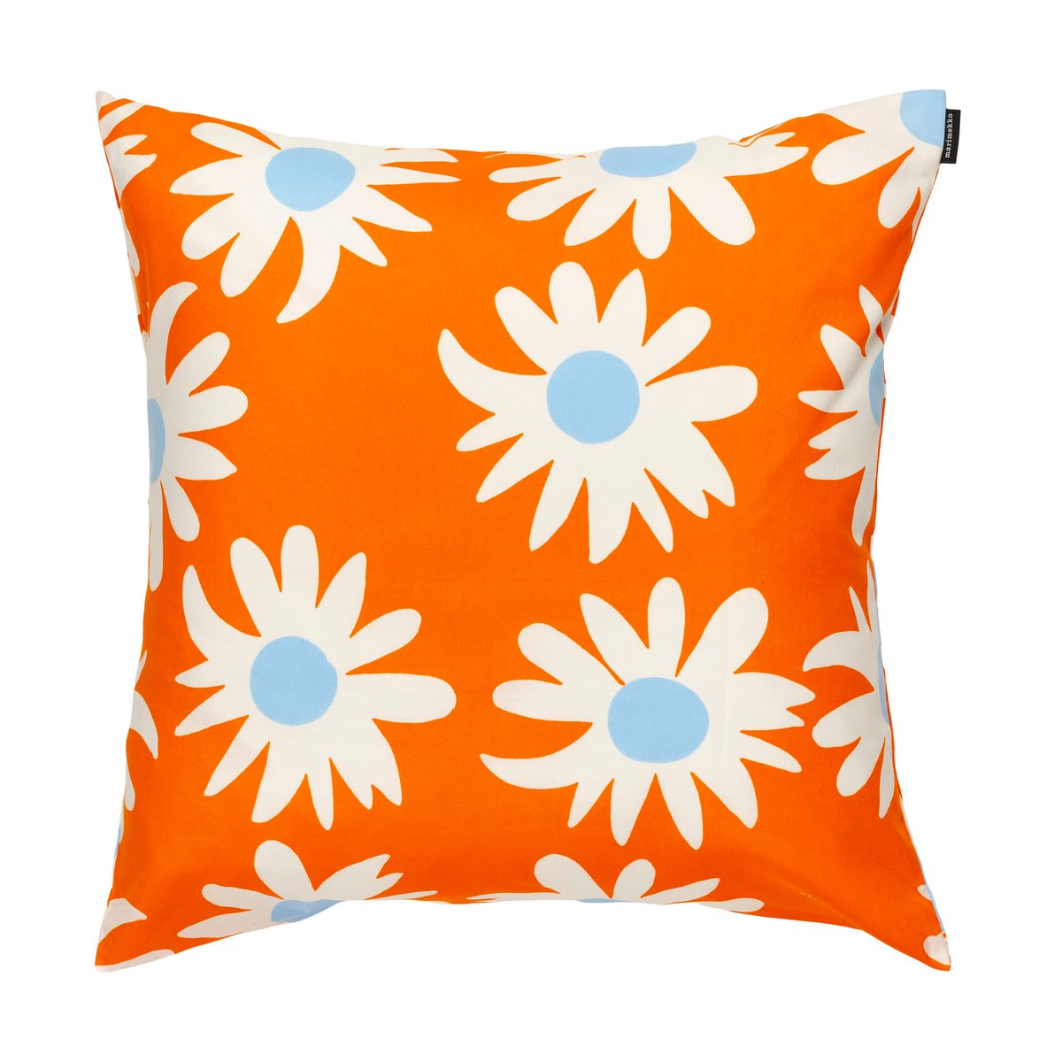 Bilde av Marimekko Rakastaa ei rakasta putetrekk 50x50 cm Orange-Off-white-light blue