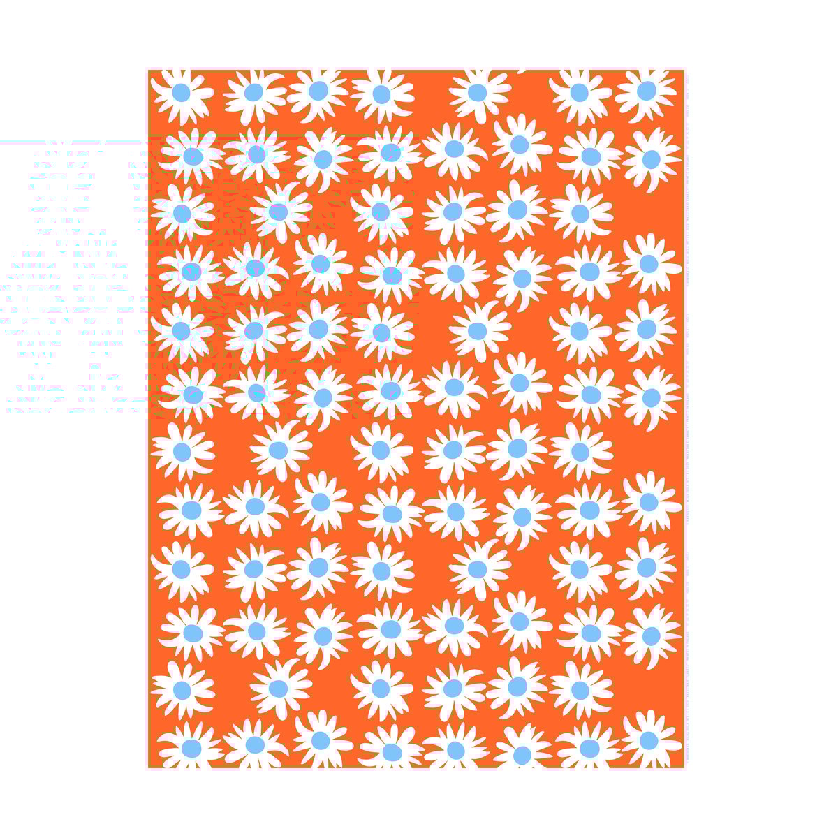 Marimekko Rakastaa ei rakasta voksduk Orange-Off-white-light blue