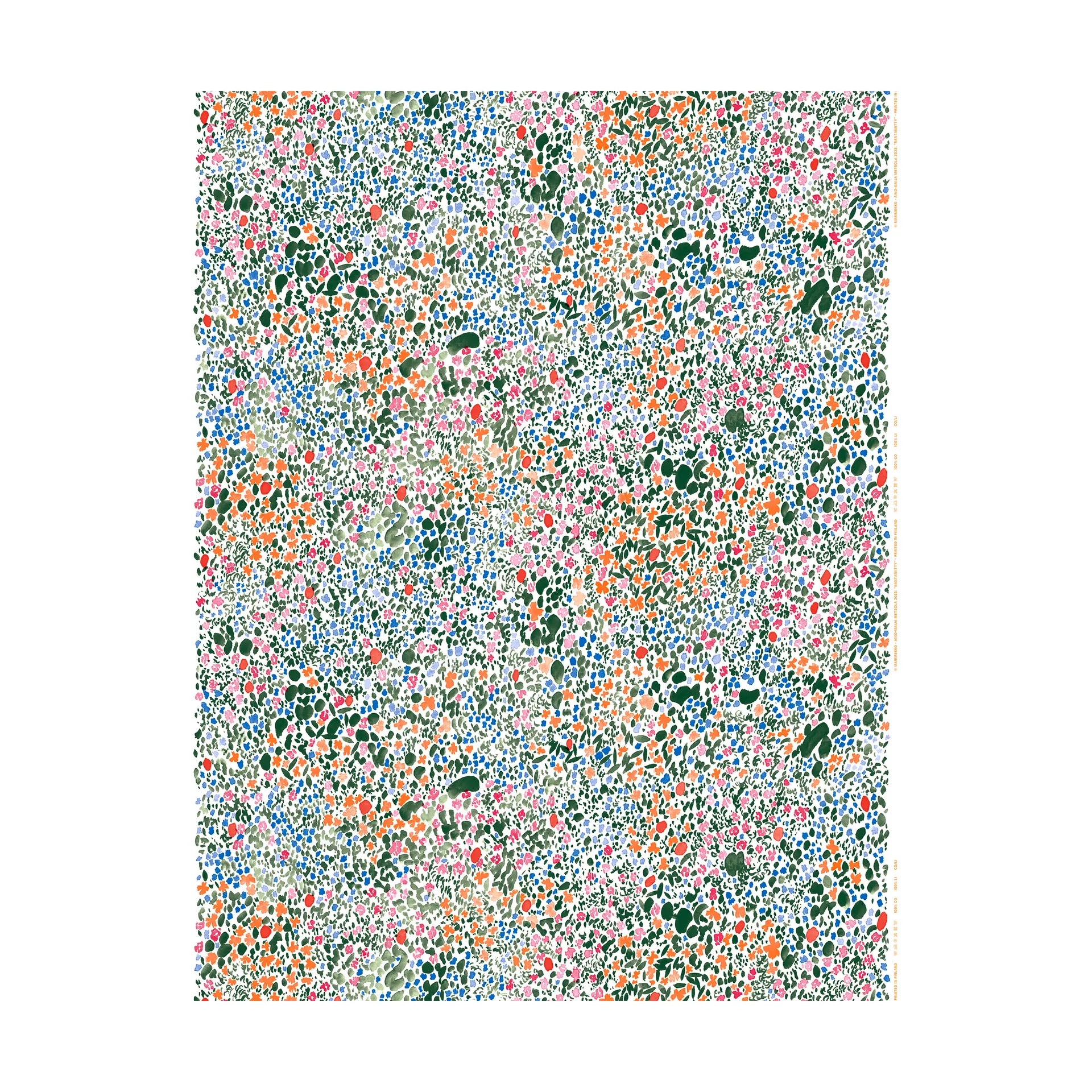 Rantaniitty bomullsstoff, White-multi Marimekko