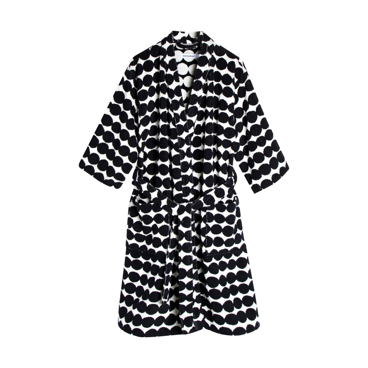 Marimekko Räsymatto badekåpe Svart, M | Skandinavisk Design | Morgenkåper & Badekåper | Svart