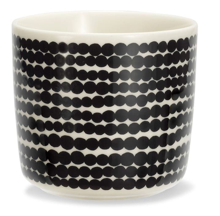 Räsymatto kaffekopp uten hank - svart-hvit - Marimekko