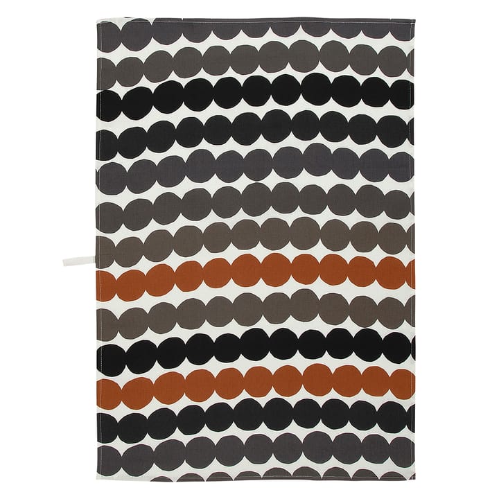 Räsymatto kjøkkenhåndkle 47x70 cm - Hvit-grå-kastanje - Marimekko