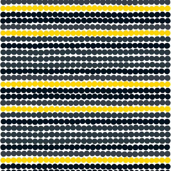 Räsymatto stoff - gul/svart - Marimekko