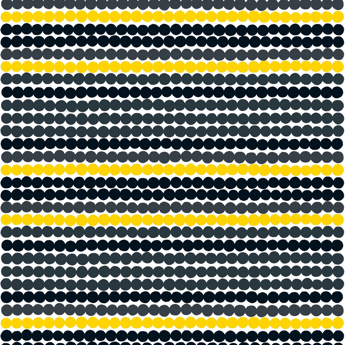 Bilde av Marimekko Räsymatto stoff gul/svart