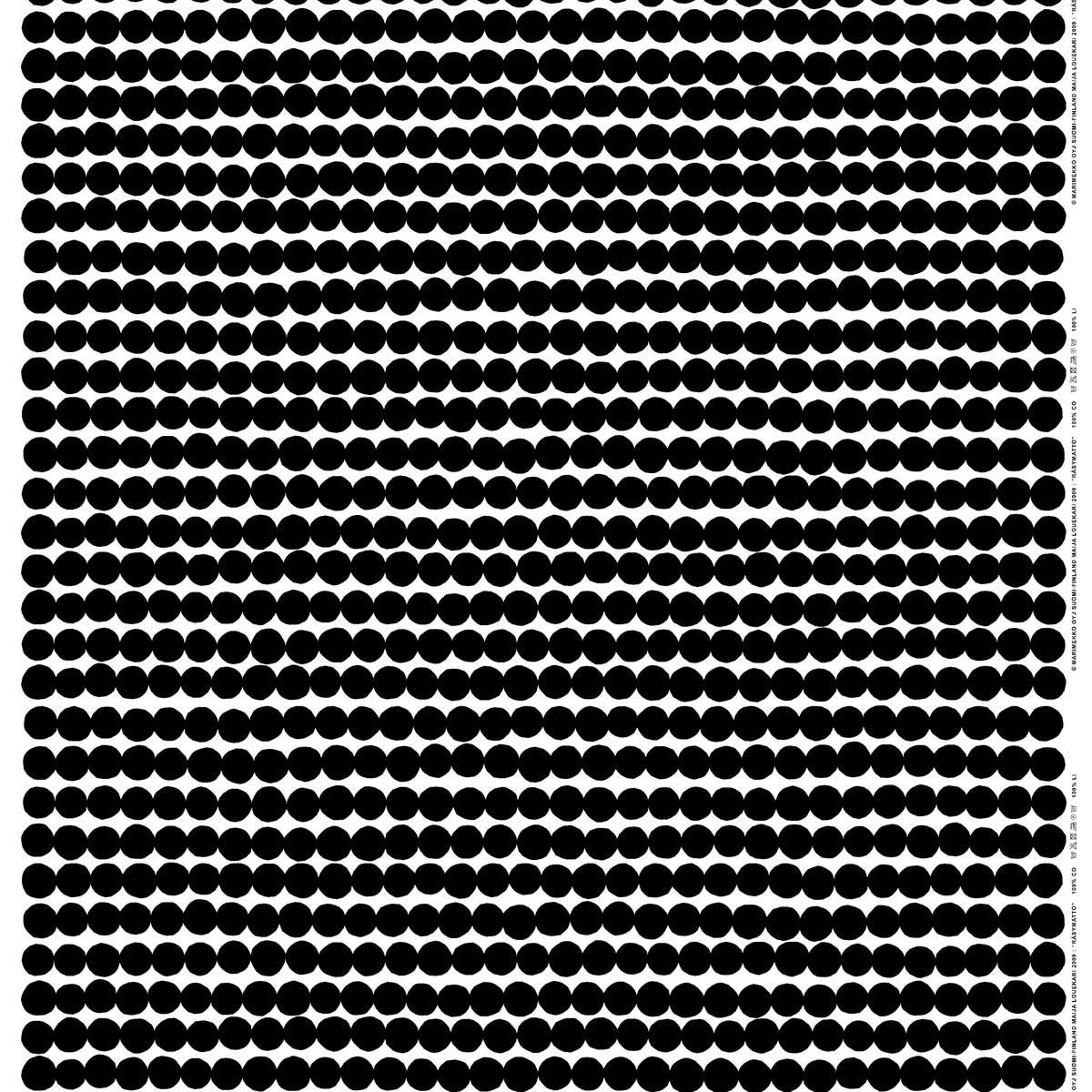 Bilde av Marimekko Räsymatto stoff svart-hhvit