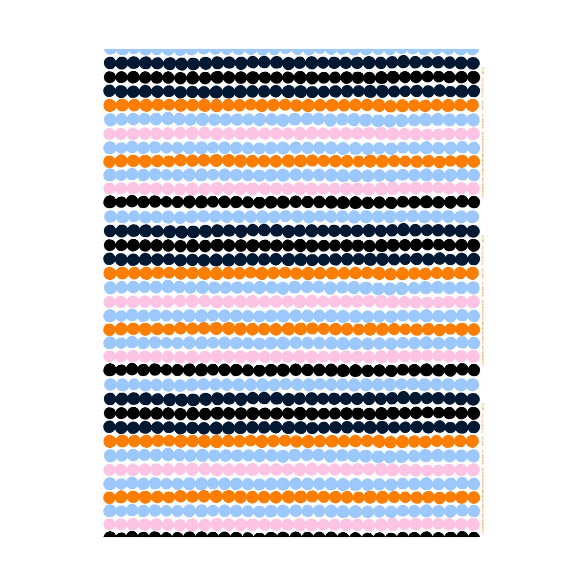 Bilde av Marimekko Räsymatto stoff White-light blue-orange-pink