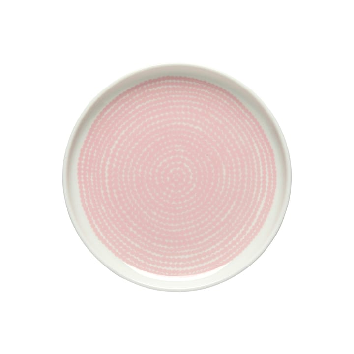 Räsymatto tallerken 13,5 cm - Rosa-hvit - Marimekko