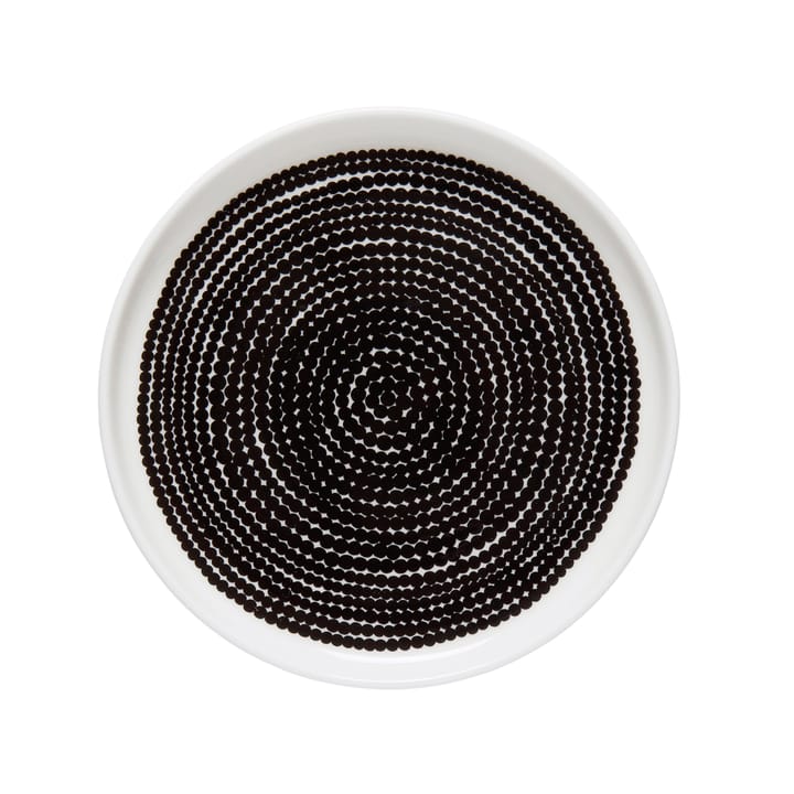 R�äsymatto tallerken Ø 13,5 cm - svart-hvit - Marimekko