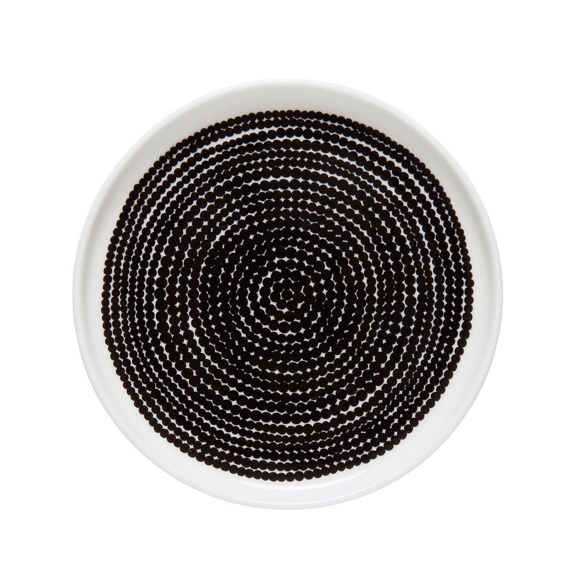 Marimekko Räsymatto tallerken 13,5 cm svart-hvit | Skandinavisk Design | Asjetter | Svart