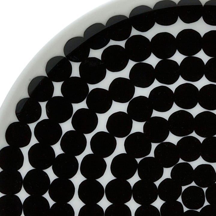 Räsymatto tallerken Ø 20 cm - svart-hvit - Marimekko