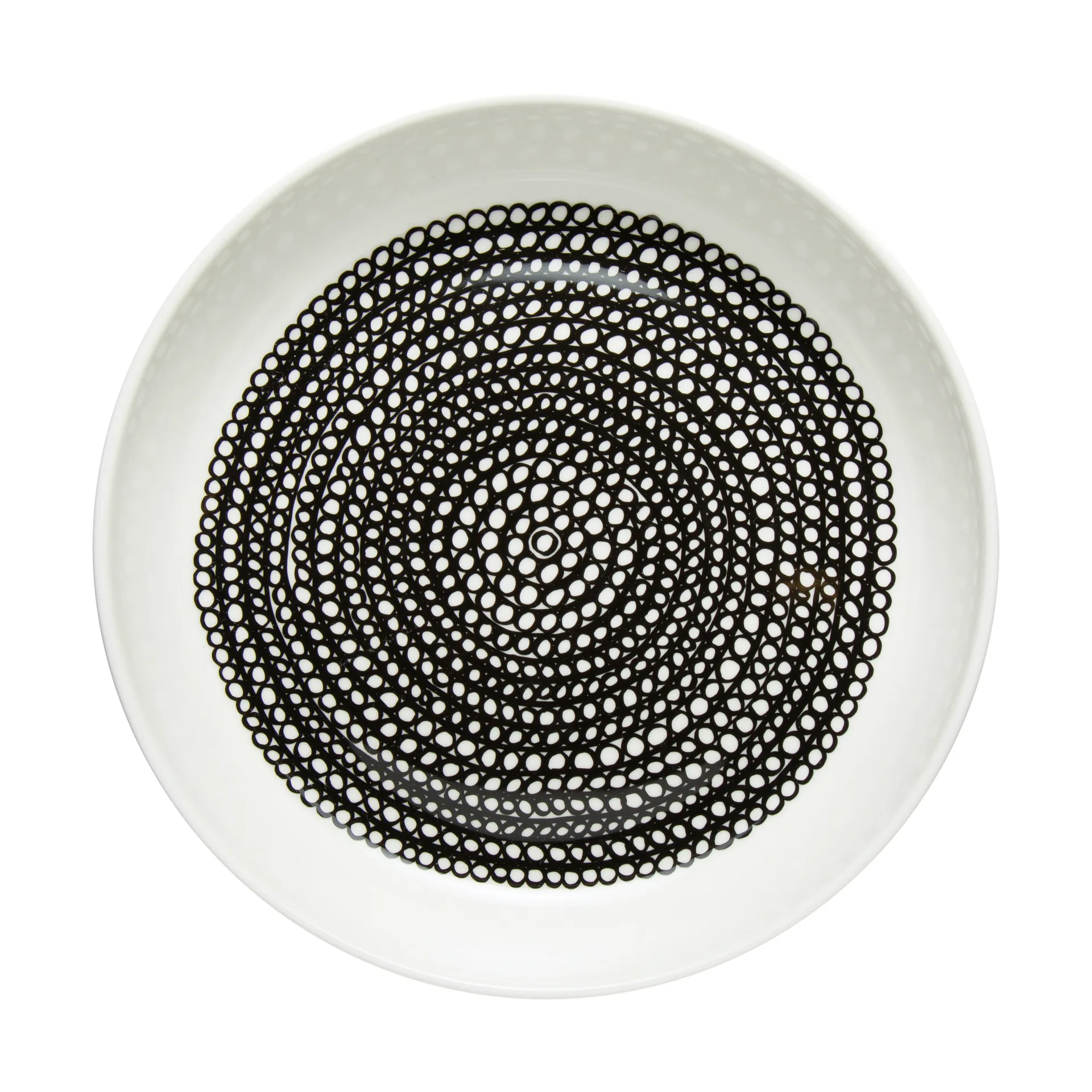 Räsymatto tallerken Ø20,5 cm, Hvit-svart Marimekko