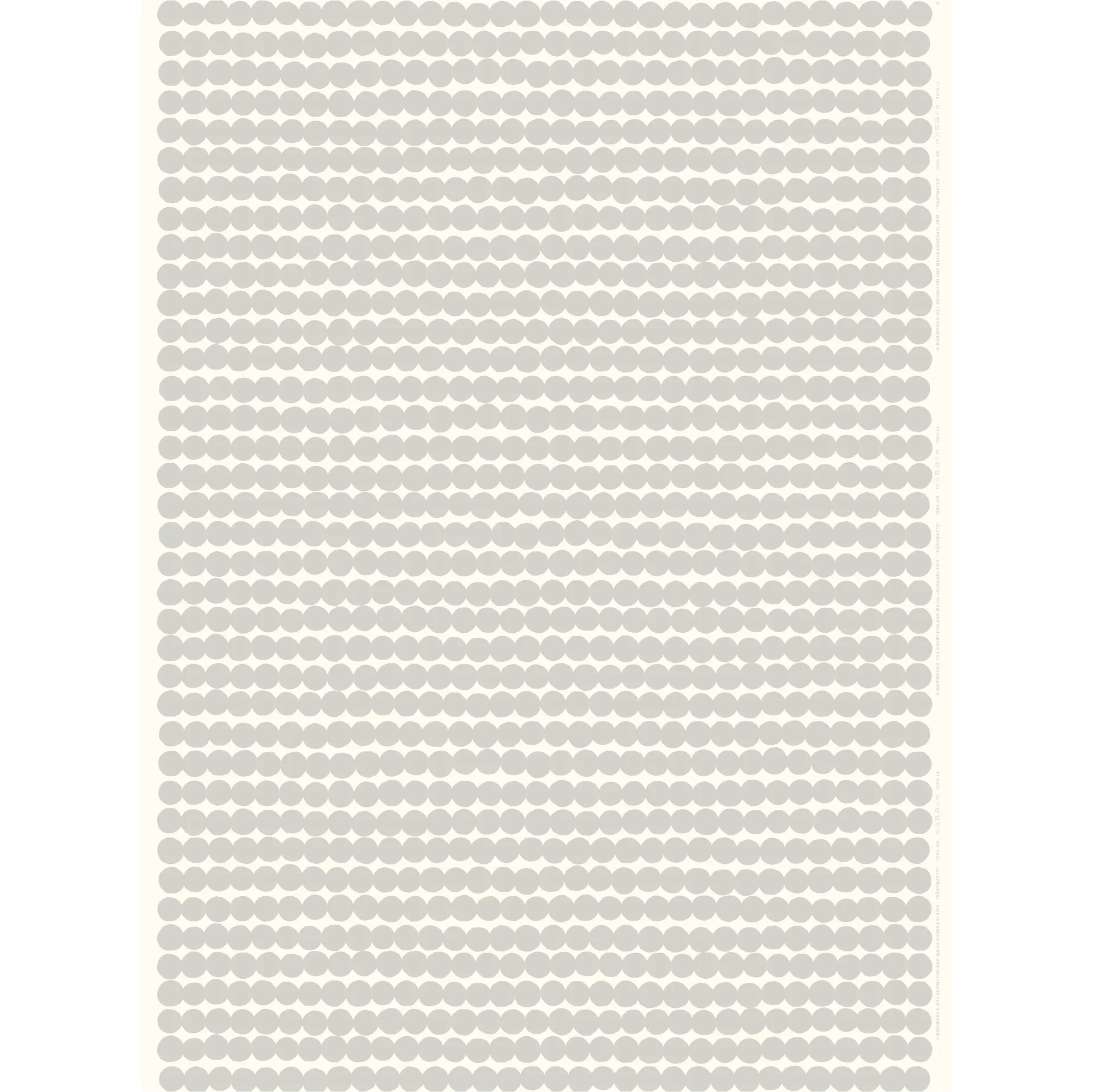 Räsymatto voksduk, lysegrå Marimekko