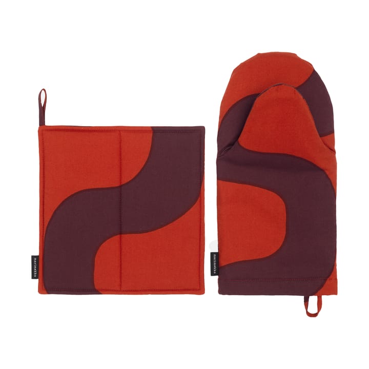 Seireeni grytevotte og gryteklut sett 2 deler - Red-burgundy - Marimekko