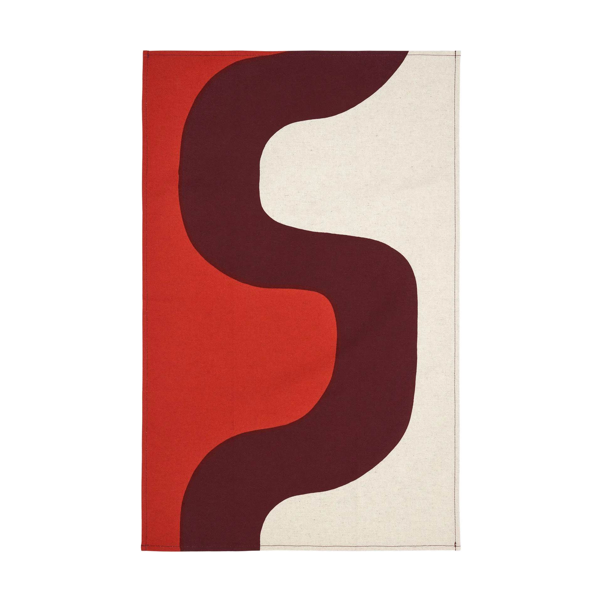 Seireeni kjøkkenhåndkle 47x70 cm, Linen-burgundy-red Marimekko