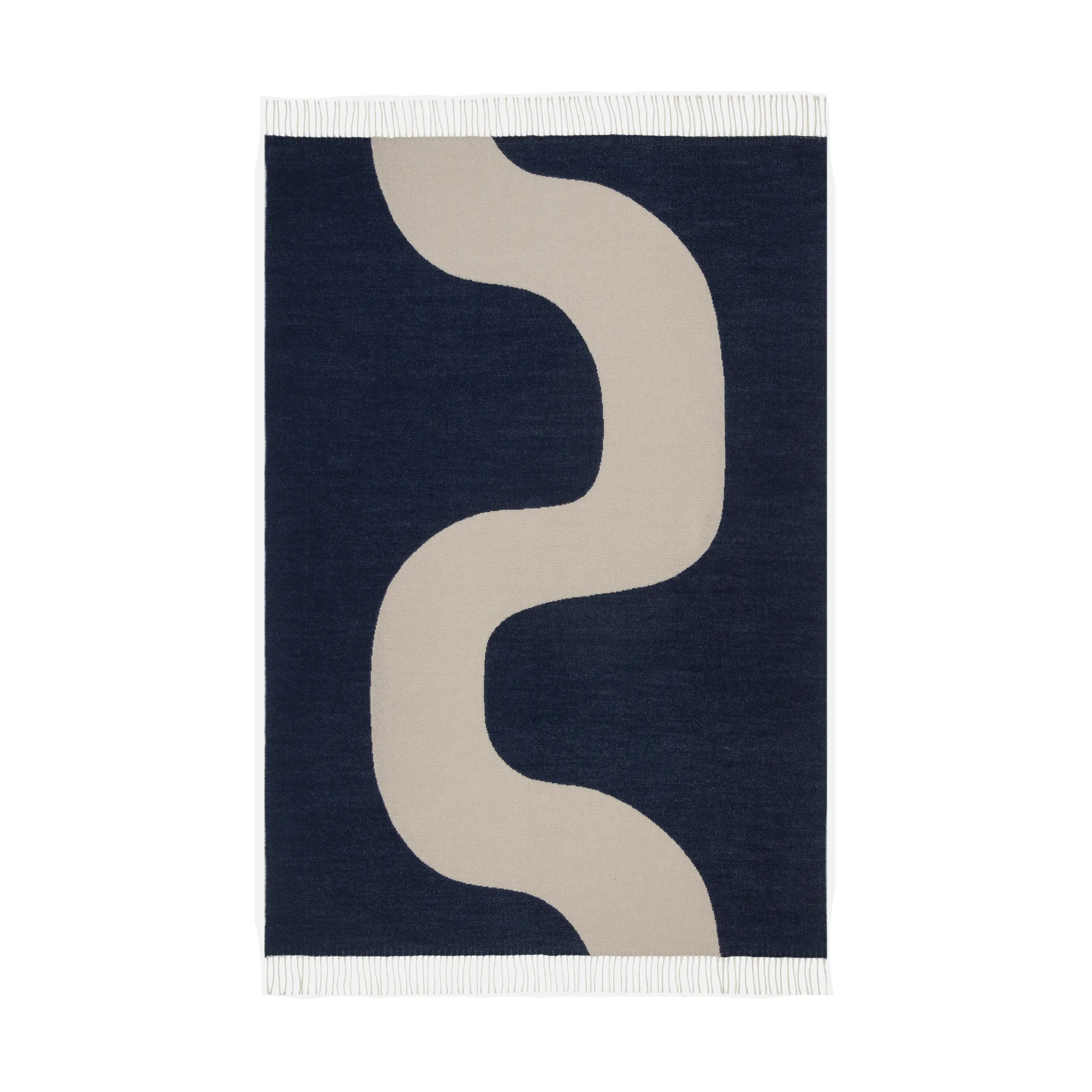 Seireeni pledd 130 x 180 cm, Off white-dark blue Marimekko