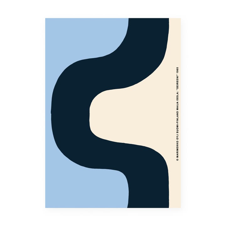 Seireeni poster 50x70 cm - Blå-beige - Marimekko