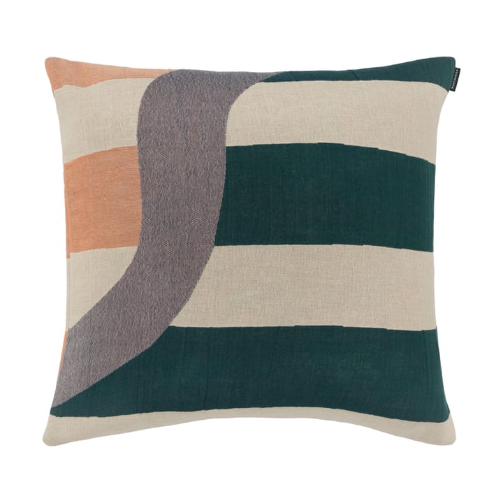 Siirto putetrekk jacquard 50x50, Powder-d. blue-l. blue-coral Marimekko