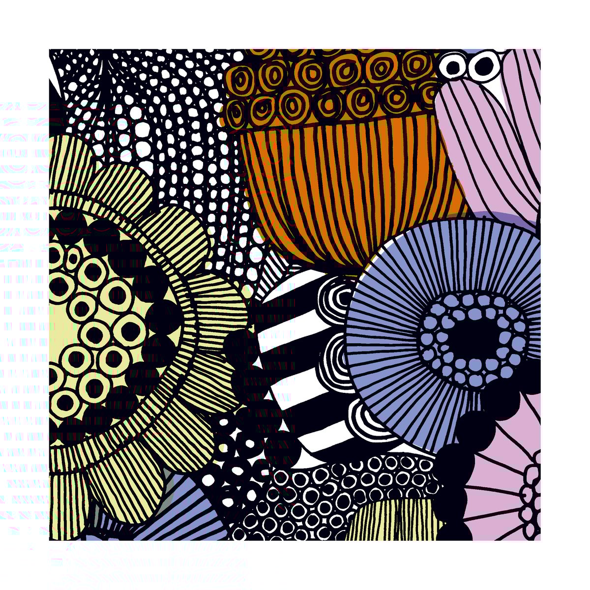 Marimekko Siirtolapuutarha serviett 33x33 cm 20-pk Pink-Lilac