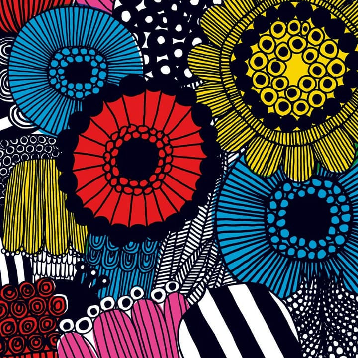 Siirtolapuutarha stoff, gul-rosa-blå Marimekko