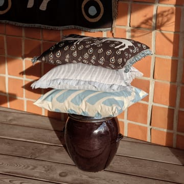 Silkkikuikka putevar med frynser 50 x 50 cm - Beige-hvit - Marimekko