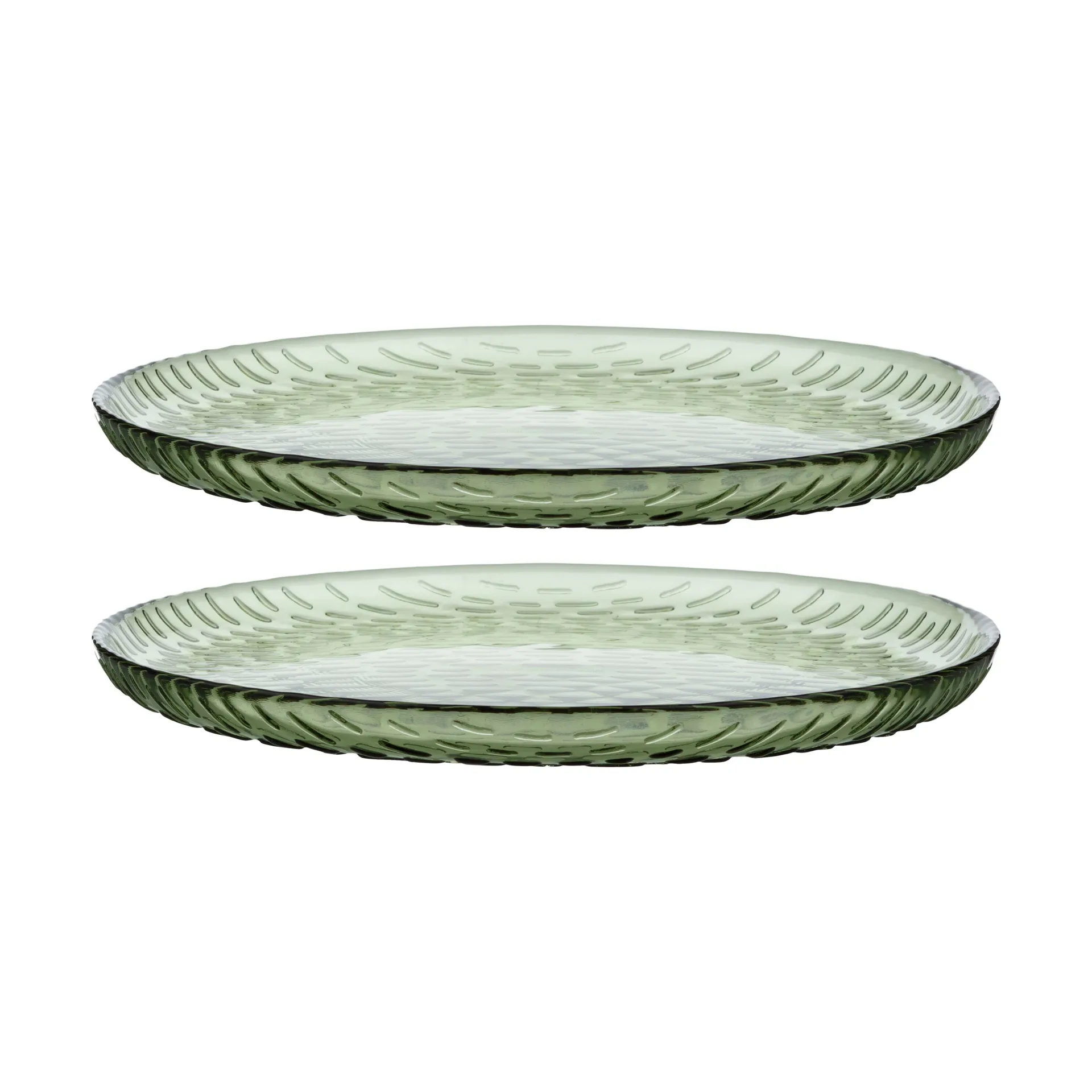 Syksy assiett Ø17 cm 2-pk, glass, Olive Marimekko